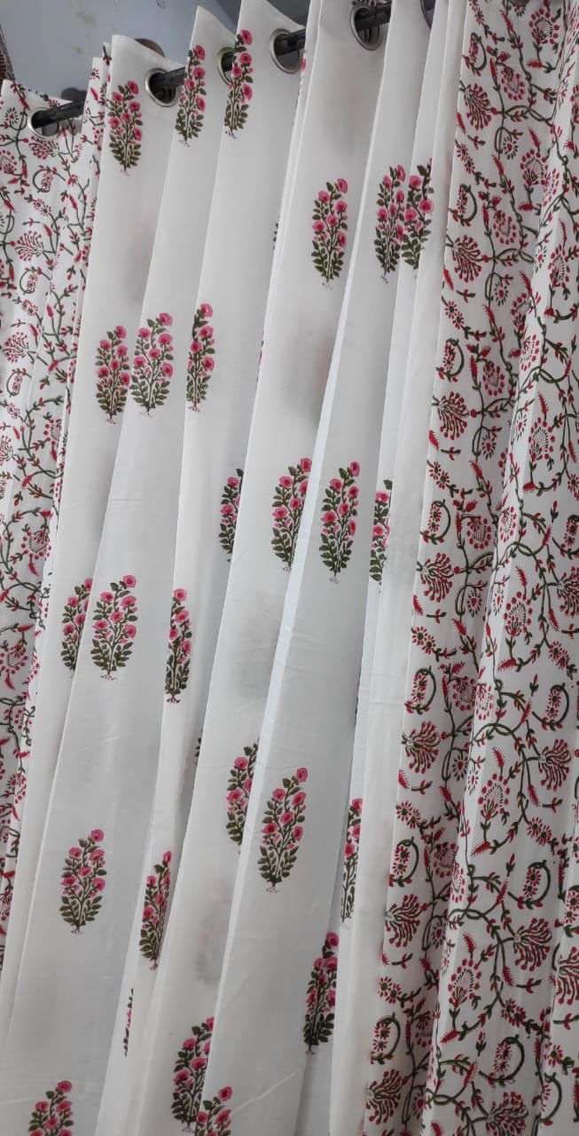 Traditional Indian Block Print Curtains for Home